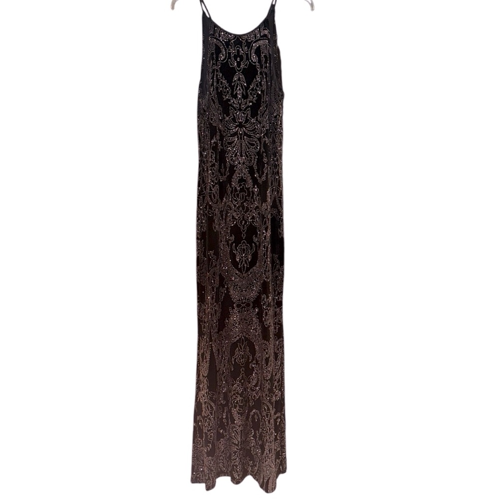Jump‎ Black and pink glitter Patterned Maxi Dress